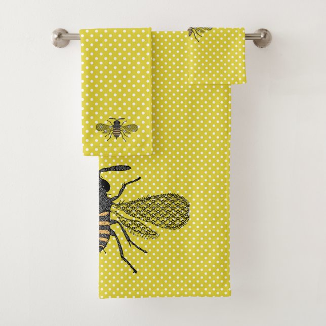 BEES and Honeycomb - Save The Bees Bath Towel Set (Insitu)