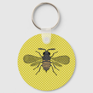BEES and Honeycomb - Save The Bees Key Ring