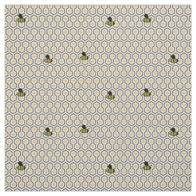 Bees and Honeycomb Style 2 Children's Craft Fabric (Swatch)