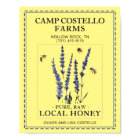 Bees and Lavender Honey Poster with Phone #