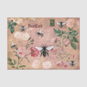 Bees and Roses Ephemera Tissue Paper