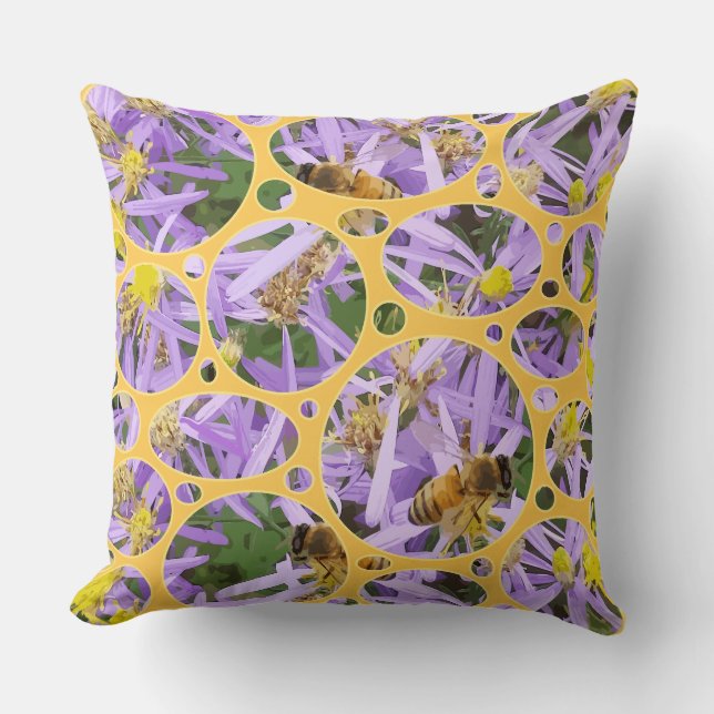 Bees and Shapes  Cushion (Front)
