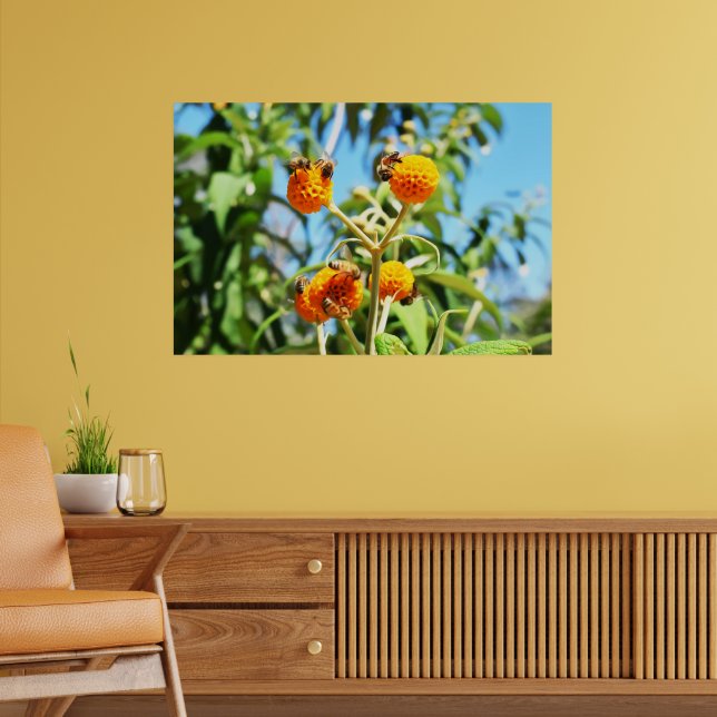 Bees at Work Poster (Living Room 2)