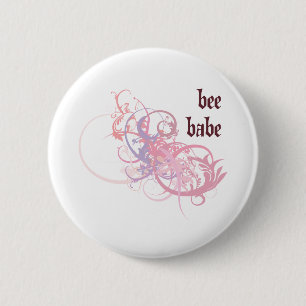 Bees Babe 6 Cm Round Badge