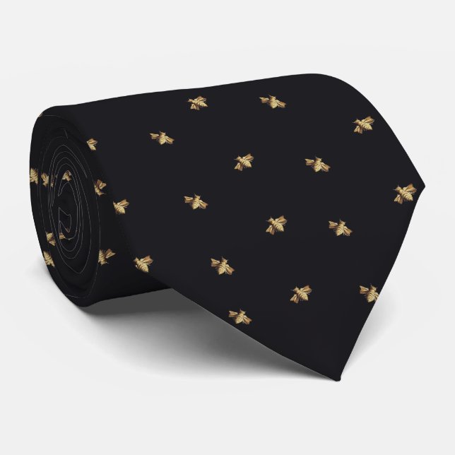 Bees - Bees - Bee - Bee - Bee Tie (Rolled)