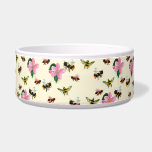 Bees & Bumblebees & Pink Spring Blossoms