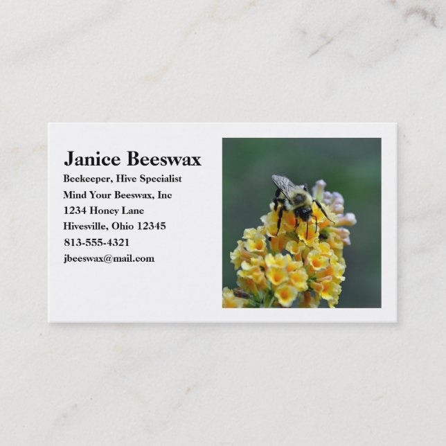 Bees Business Card (Front)