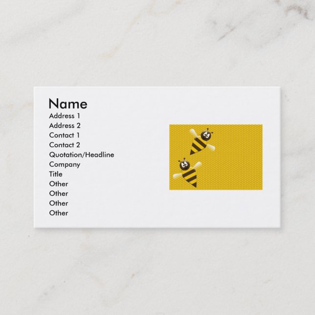 Bees Business Card (Front)