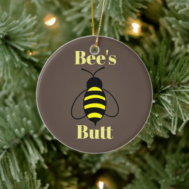 Bee's Butt Ceramic Ornament (Tree)