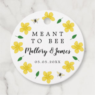 Bees & Buttercups Meant to Bee Wedding Favour Tags