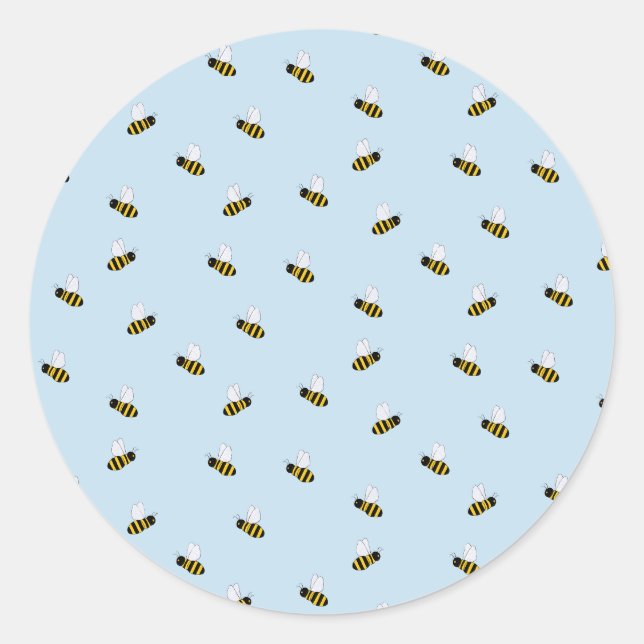 bees classic round sticker (Front)