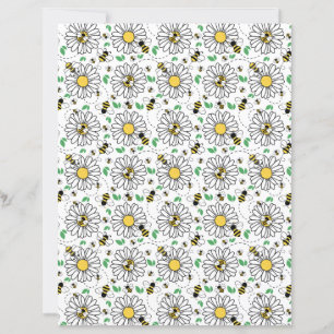 Bees & Daisies Scrapbook Paper