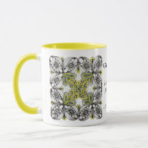 Bees & Flowers Abstract Hand-Drawn Doodle