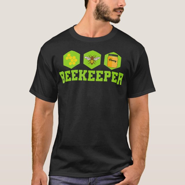 Bees Honey Beekeeper  T-Shirt (Front)