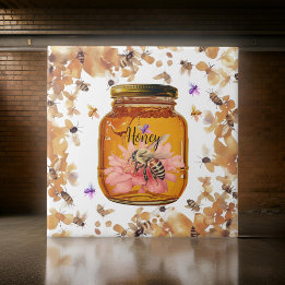 Bees Honey Jar Personalise | Ceramic Tile