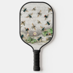 Bees Honey Worker Queen Nature Antique Bee Pickleball Paddle