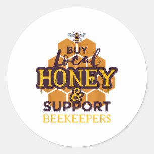 Bees Honeycomb Environmental Protection Beekeeper Classic Round Sticker
