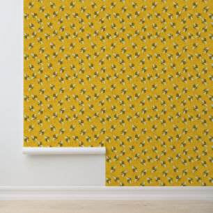 Bees Honeycomb Honeybee Hive Bumble Bee Pattern Wallpaper