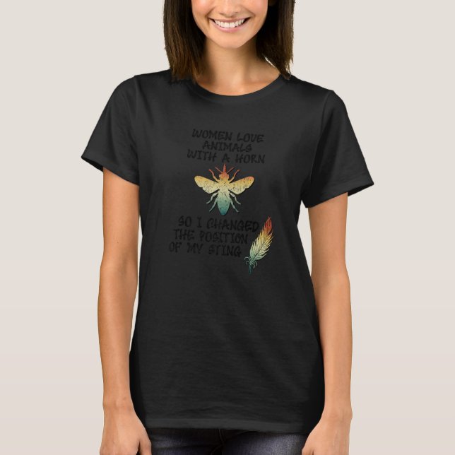 Bees Idea for Women Beekeeping Beekeeper Gag Cute  T-Shirt (Front)