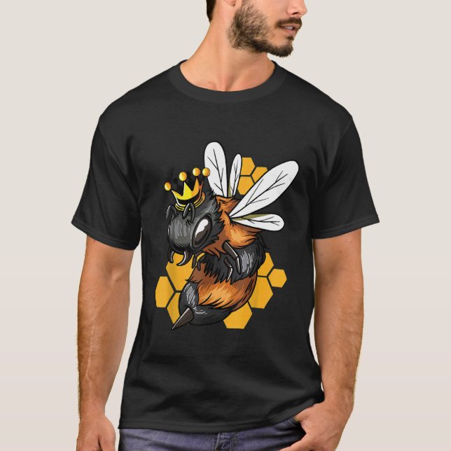 Bees Illustration Beekeeper Honey Beekeeping T-Shirt (Front)