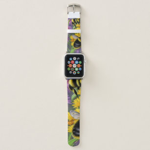 Bees in a Flower Meadow   Apple Watch Band