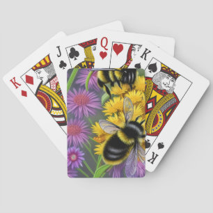 Bees in a Flower Meadow   Playing Cards