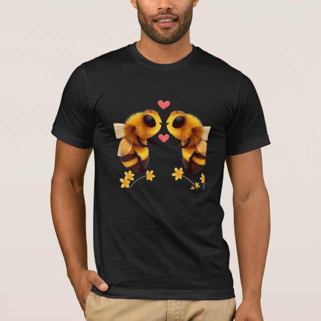 BEES IN LOVE-Bella+Canvas Short Sleeve T-Shirt (Front)