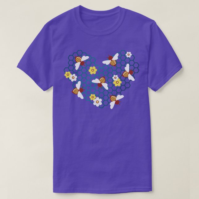 Bees In My Heart  T-Shirt (Design Front)