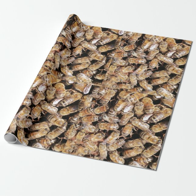 Bees insects wrapping paper (Unrolled)