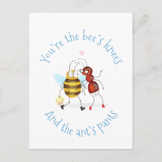 Bee's knees and ant's pants postcard (Front)