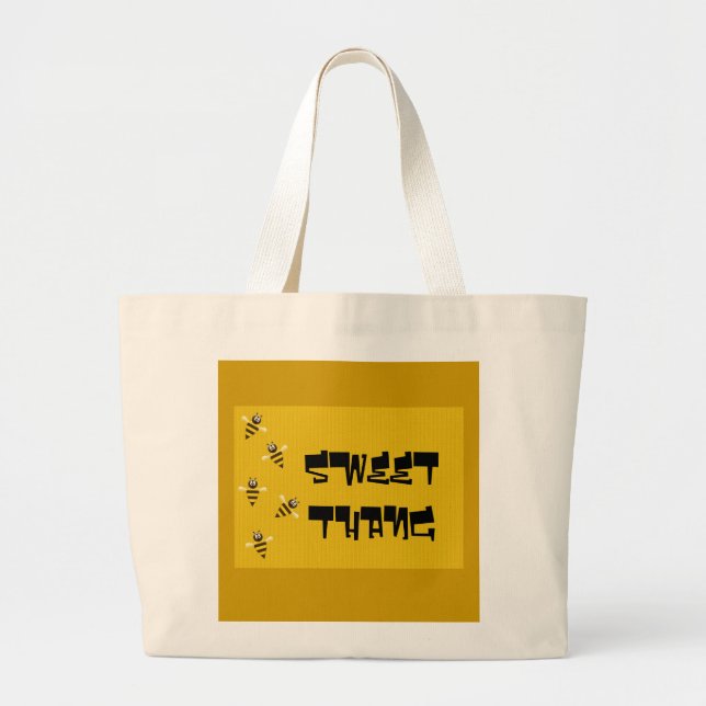Bees Large Tote Bag (Front)