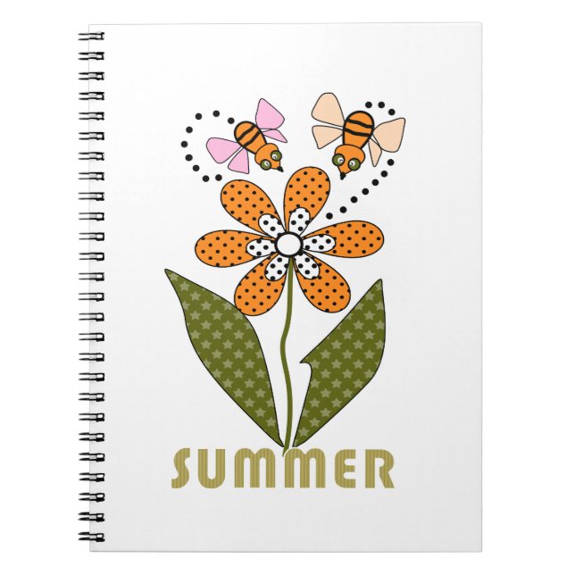 bees love summer and so do I Notebook (Front)