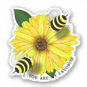 Bee's Lunch Date on Yellow Flower