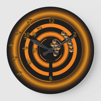 Bees modern futuristic large clock