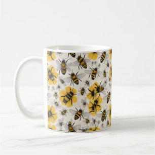 Bees Mug: Charming Bee Design Coffee Mug