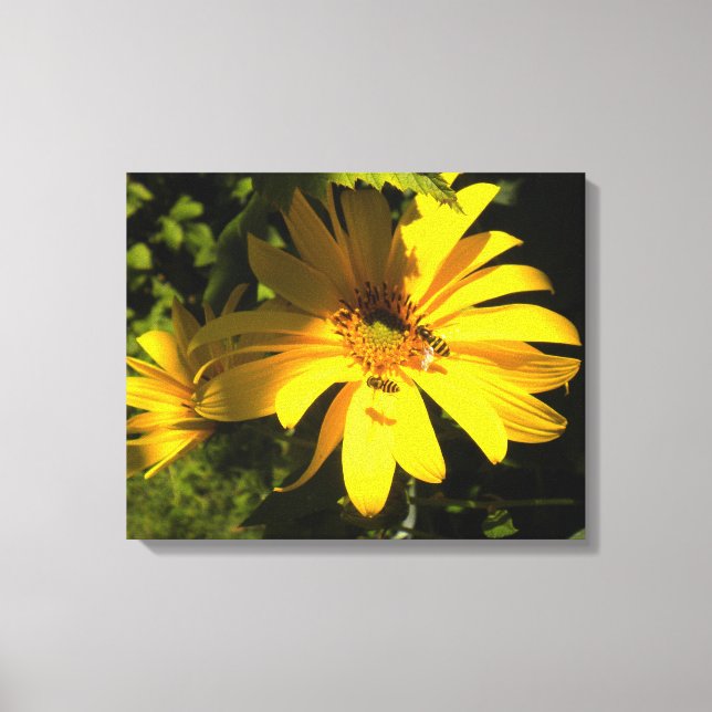 Bees N Sunflowers Wrapped Canvas (Front)