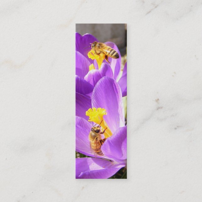 Bees on Crocus ~ profile card (Front)