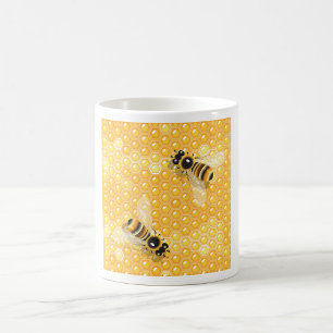 Bees On Honeycombs Coffee Mug