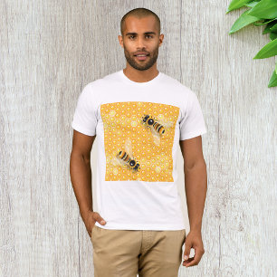 Bees On Honeycombs Mens T-Shirt