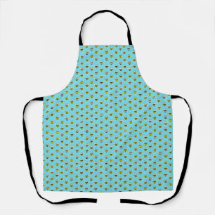 Bees on Turquoise Personalise Apron