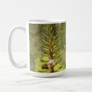 Bees on Yucca Plant Mixed Media Coffee Mug