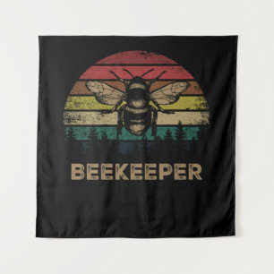 Bees Retro Beekeeper Retro Bees Tapestry