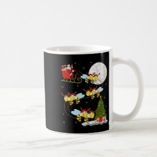 Bees Santa Sleigh Flying Funny Magical Christmas P Coffee Mug