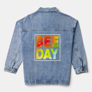 Bees Save Environment Honey Climate Protection Denim Jacket