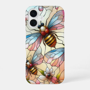 Bees Stain Glass Effect iPhone 16 Case