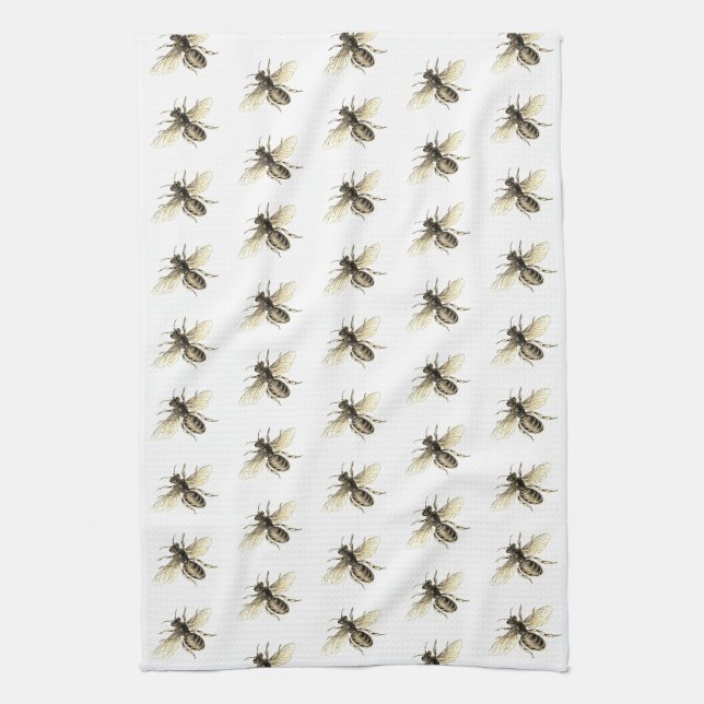 Bees Tea Towel (Vertical)