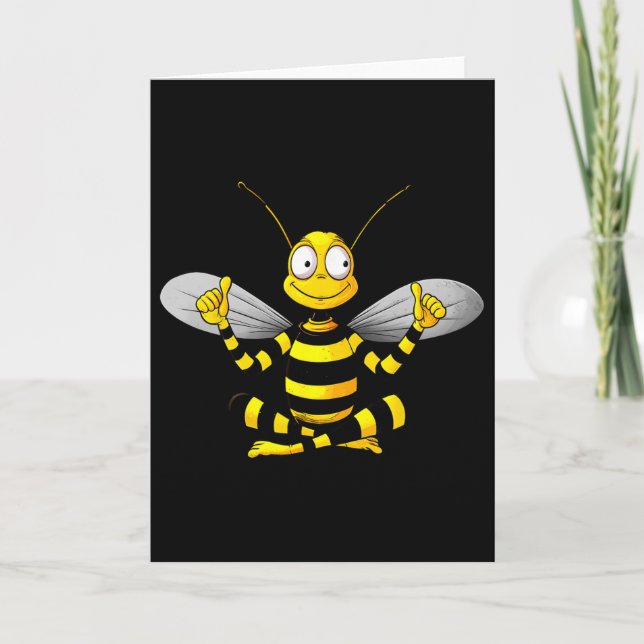 Bees Yoga  Card (Front)