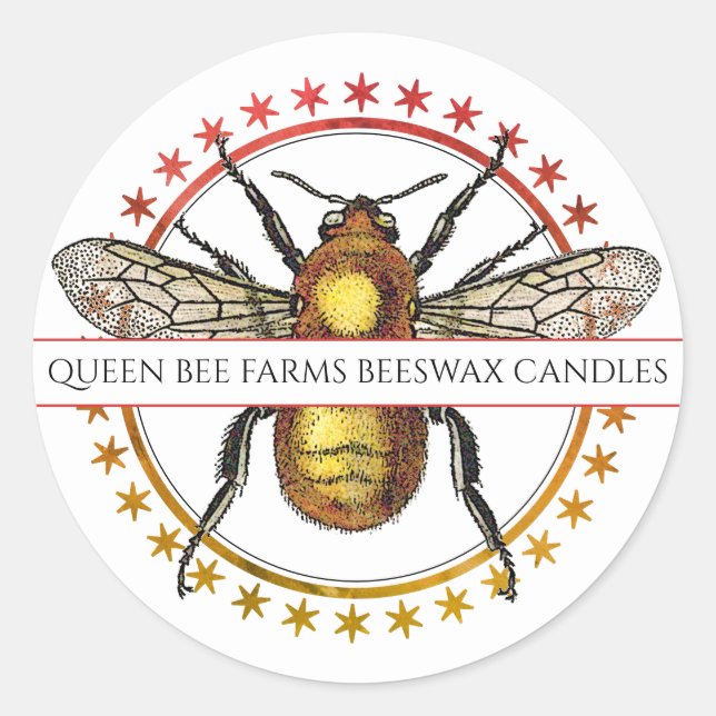 Beeswax Candles Product Label (Front)