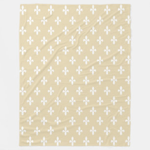 Beeswax Victorian Fleur de Lys Fleece Blanket