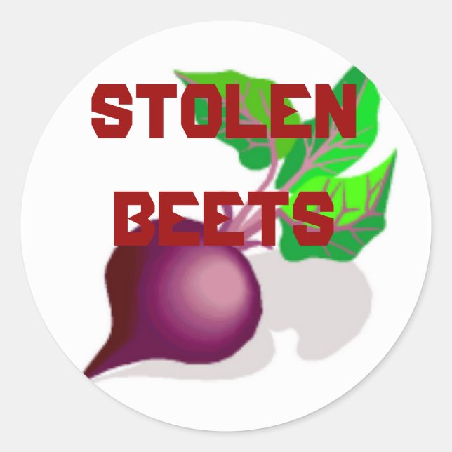 beet classic round sticker (Front)